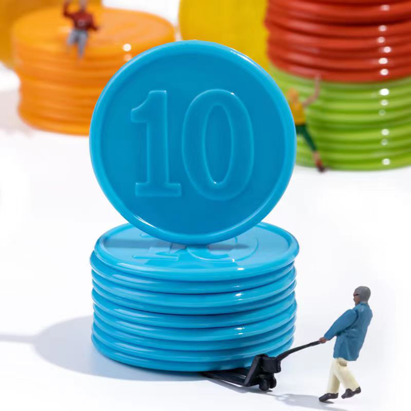 Board Game Zenith - 40 Stück Pokerchips mit Zahlen, Zählmarker,