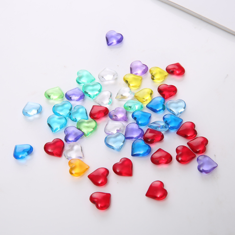 Board Game Verdant - 100PCS 10*4mm Herz Form Acryl Transparent
