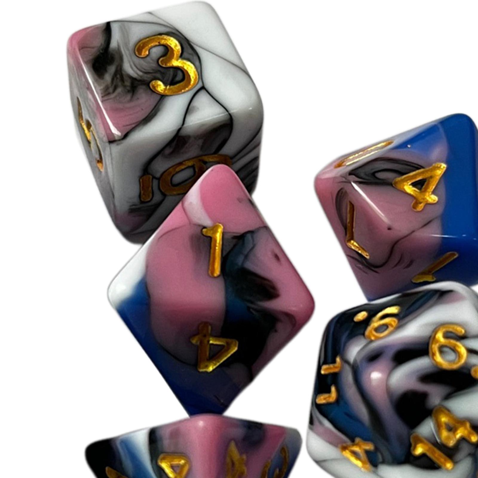 Board Game Roleplay - Acryl Gravierte Polyedrische Würfel in Verschiedenen