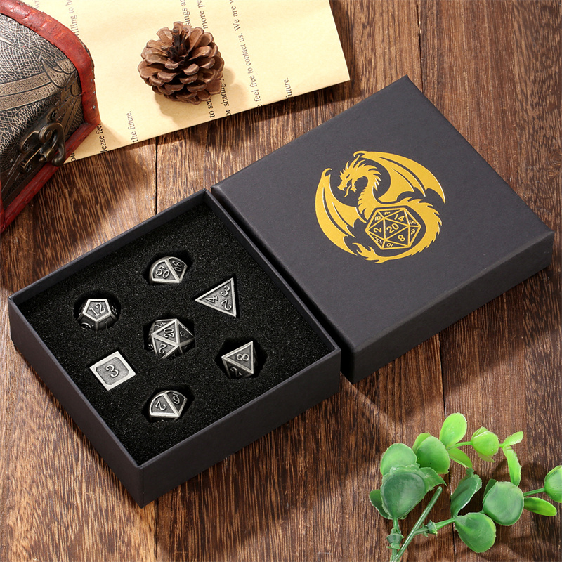 Board Game Roleplay - 7 teile/satz Metall Polyedrische Würfel für