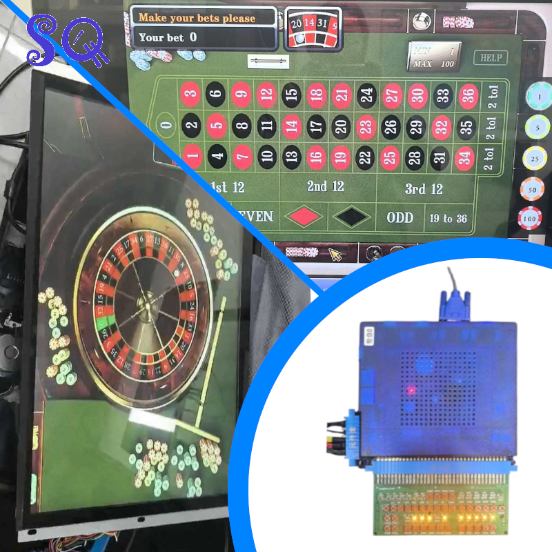 Board Game Online Free - Arcade Russisches Roulette-Spiel, Hauptplatinen-Set, Touch/Tasten, Dual-Screen-Out,
