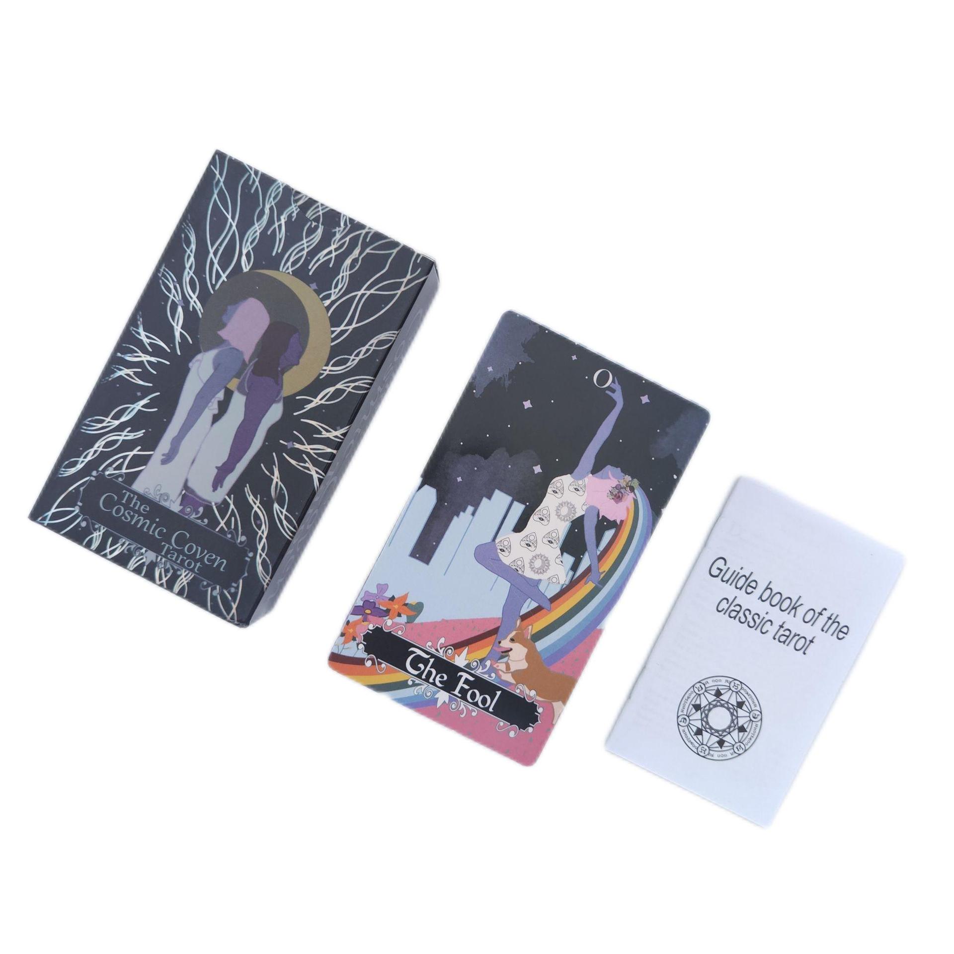 Board Game Instruction - 12x7cm Die Cosmic Coven Tarot karte