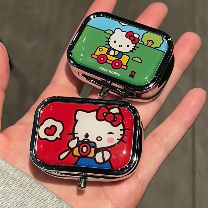 Token Tray Organizer - 2026 Sanrio Anime Hello Kitty Metall-Aufbewahrungsbox