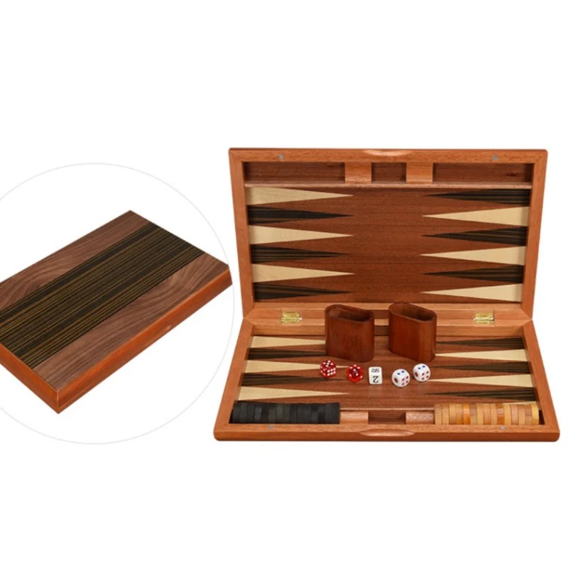 Board Game Zenith - Hochwertiges Backgammon aus Holz, faltbar und