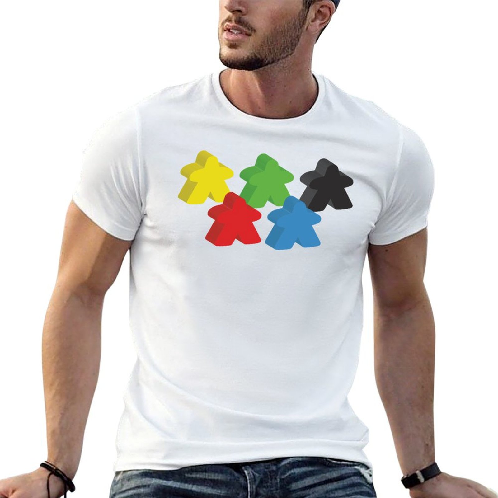 Meeple Token Set - Set mit 5 Meeples (Brettspiel-Figuren) T-Shirts