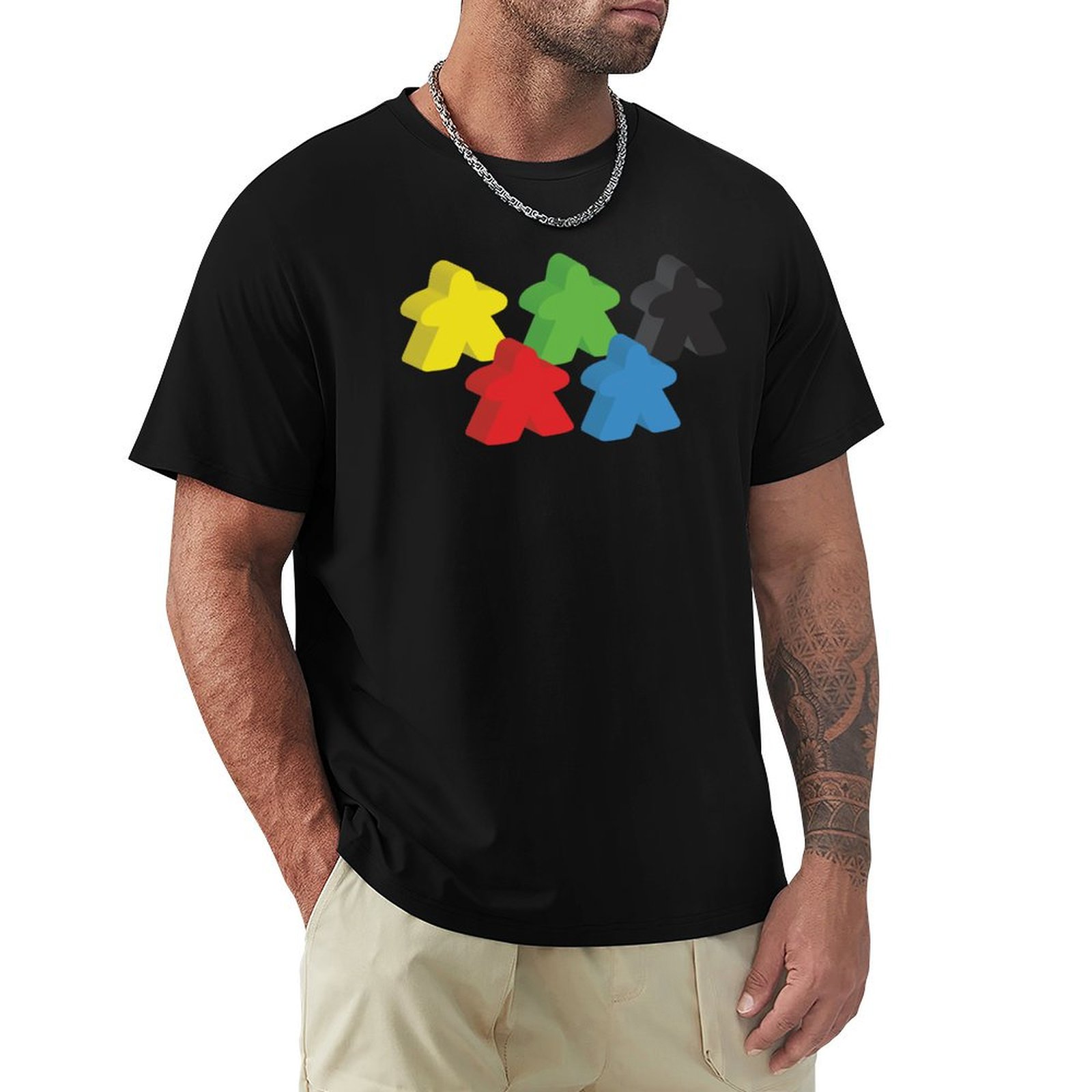 Meeple Token Set - Set mit 5 Meeples (Brettspiel-Figuren) T-Shirt,