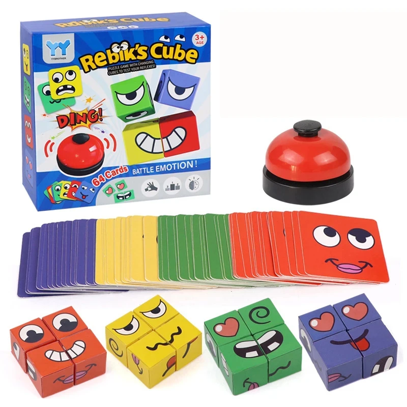 Board Game Roleplay - Gesichts wechsel Würfel Emoticon Bausteine Puzzle