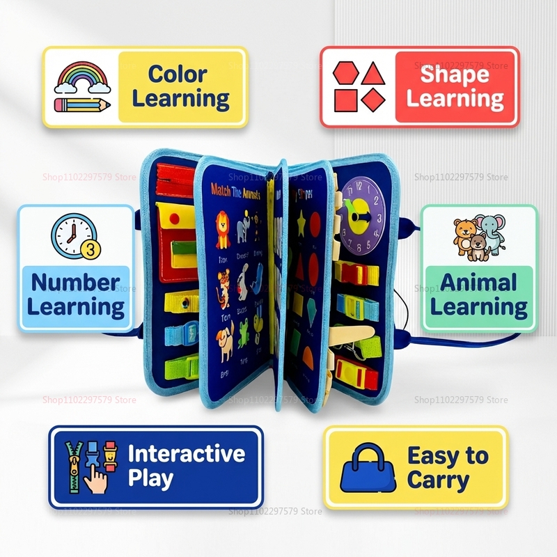 Montessori Busy Board Sensoris – Board Game For 6 Years Old Bewertung und Preis