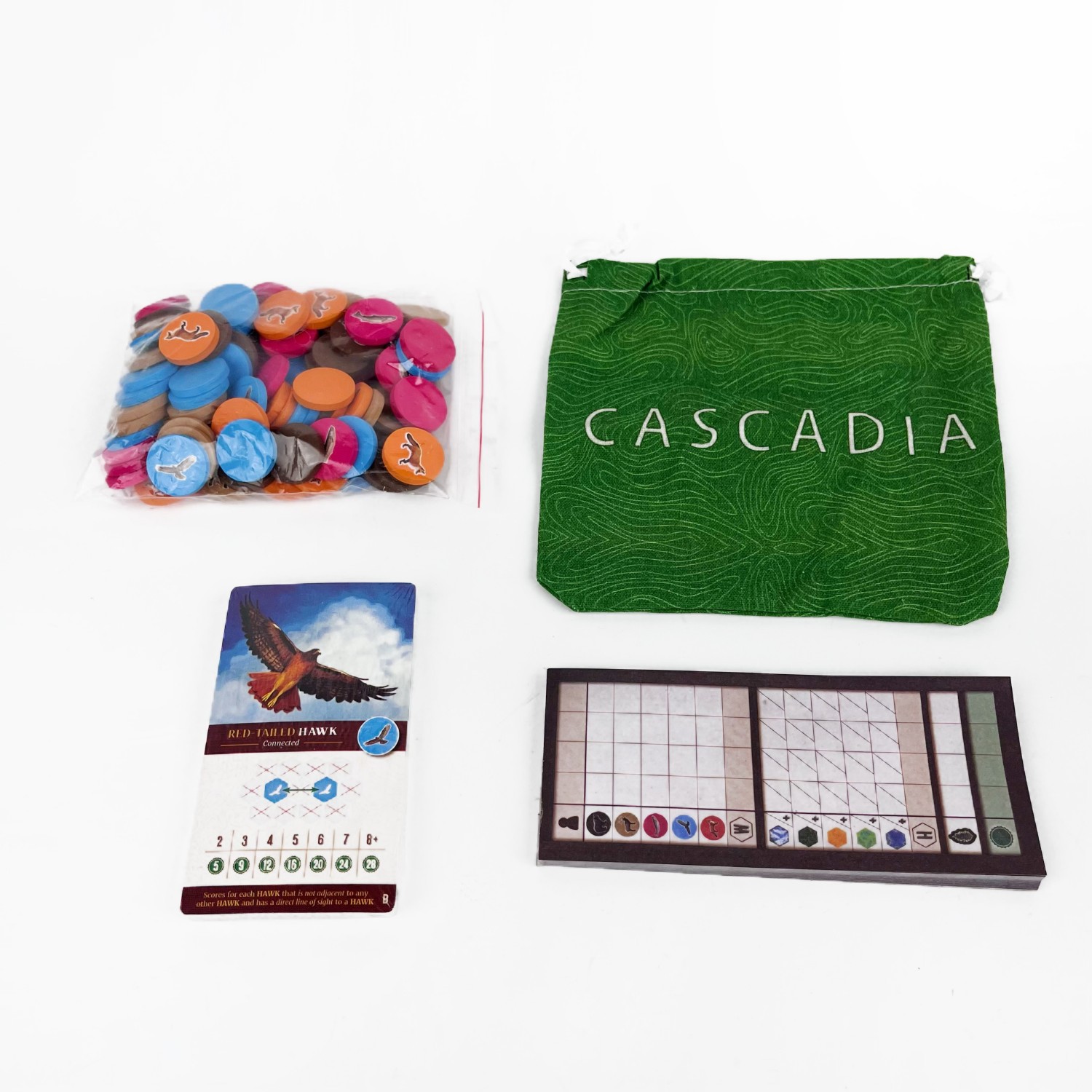 Cascadia Brettspiel |   Strate – Board Game Harmonies Bewertung und Preis