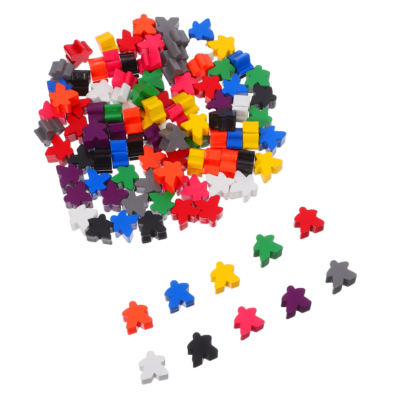 100-teiliges Holz-Meeples-Set, – Meeple Token Set Bewertung und Preis