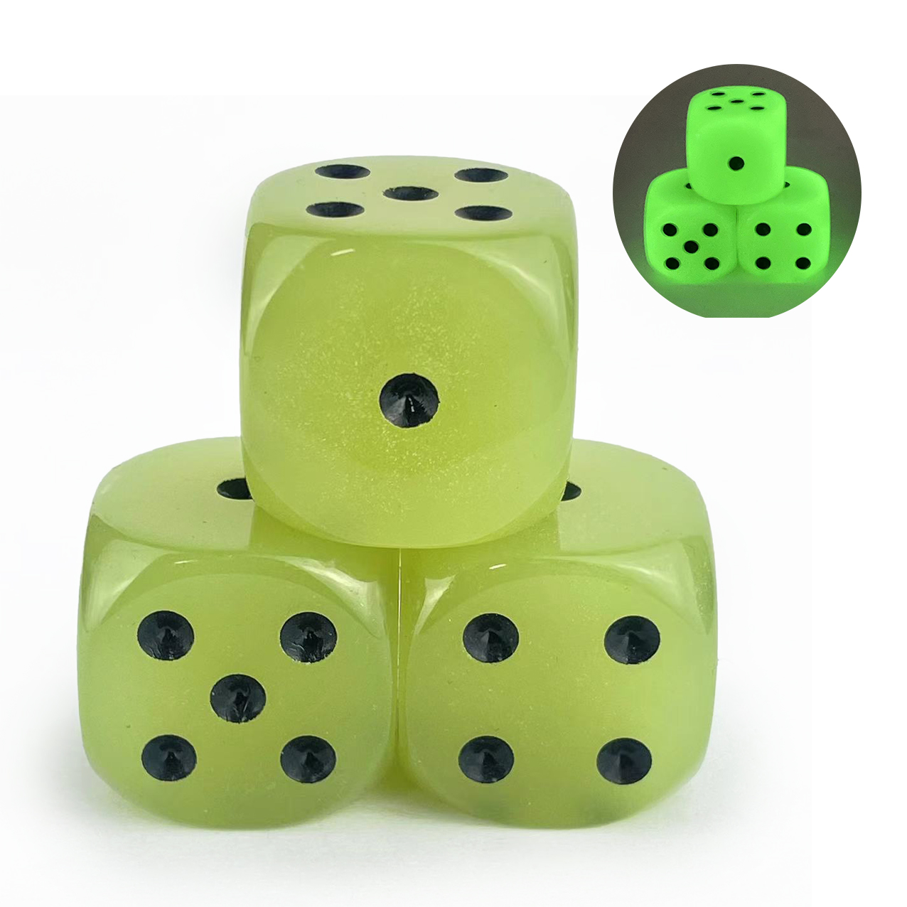 3er-Pack 30 mm D6 Glow in The  – Board Game Yahtzee Bewertung und Preis